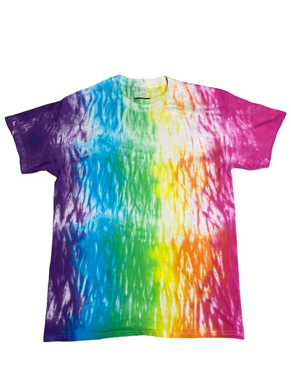 Full Length Rainbow Arashi Shibori Tie Dye T-shirt, Adult, Youth