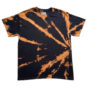 Black Bleach Shatter T-Shirt, Adult, Youth, XS, S, M, L, XL, 2XL, 3XL, 4XL, 5XL, Dyed in the UK, Gift
