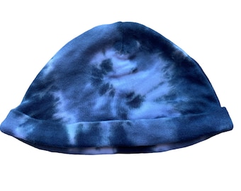 Black and Grey Tie Dye Baby Hat, Unisex, One Size, Unique, Dyed in the UK, Gift, 100% Cotton