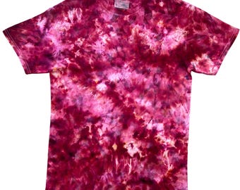 Red Wine Ice Tie Dye T-Shirt, Adult, Youth, Unisex XS, S, M, L, XL, 2XL, 3XL, 4XL, 5XL, Dyed in the UK, Gift, Handmade to order