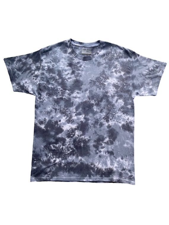 Black and Grey Scrunch Tie Dye T-shirt, Adult, Youth, Unisex, XS