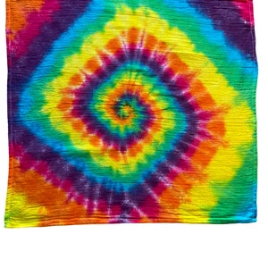 Rainbow Tie Dye Square Baby Musselin, Baby, Unisex, Einheitsgröße, einzigartig, gefärbt im Vereinigten Königreich, Geschenk, 100 % Baumwolle