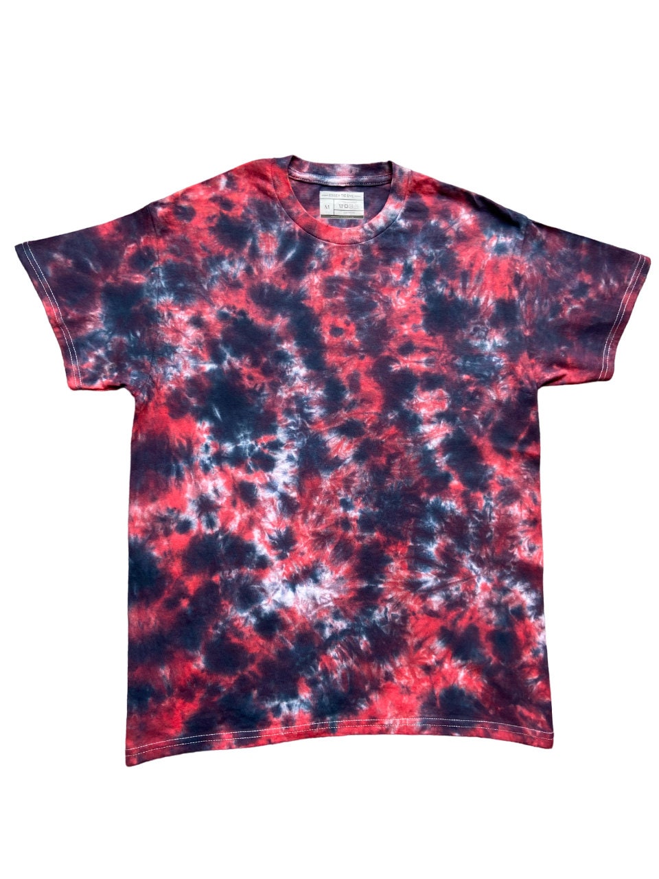 Black and Red Scrunch Tie Dye T-shirt, Adult, Youth, Unisex