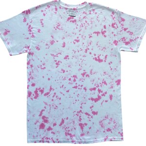 Limited Edition Pink Scrunch Tie Dye T-Shirt, Adult, Unisex, MEDIUM, Dyed in the UK, Gift, Handmade, Ready for Dispatch, Free UK Delivery