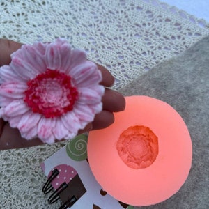 Silicone mold flower gerbera for soap. 3D silicone mold