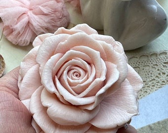 Molde de silicona 3D Rosa para hacer jabón Molde de silicona con forma de flor Molde de silicona para manualidades Molde de silicona floral