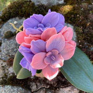 Flower soap orchids. Handmade soap flower bouquet. Soap flower arrangement. Flower soap bouquet gift box. Bouquet flowers gift for birthday