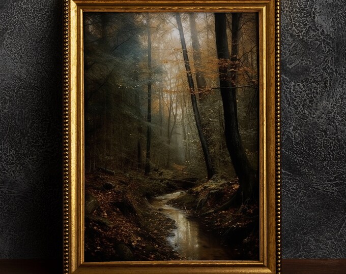 Halloween on a Moonlit Fall Night, Vintage Poster, Art Poster Print ...