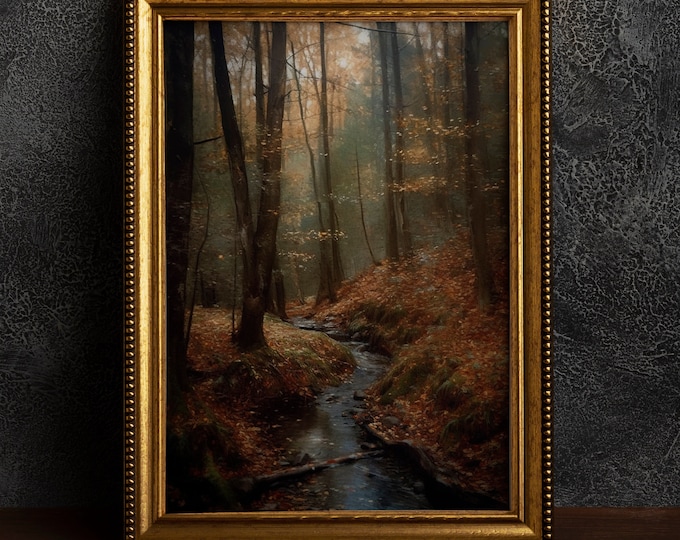 Halloween on a Moonlit Fall Night, Vintage Poster, Art Poster Print ...