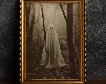 Waldgeist, Vintage Fotografie, Kunst Poster Druck, Dark Academia, Gothic Occult Poster, Hexerei, Gothic Home Decor, Phantom