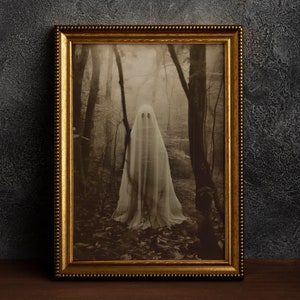 Ghost of the Forest, Vintage photography, Art Poster Print, Dark Academia, Gothic Occult Poster, Witchcraft, Gothic Home Decor, Phantom