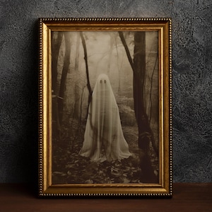 Ghost of the Forest, Vintage photography, Art Poster Print, Dark Academia, Gothic Occult Poster, Witchcraft, Gothic Home Decor, Phantom