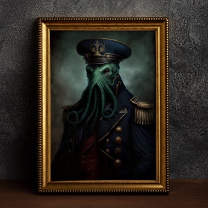 Vintage Renaissance Militär Malerei Cthulhu Poster, Kunst Poster Druck, Wohnkultur, Lovecraft Geschenk