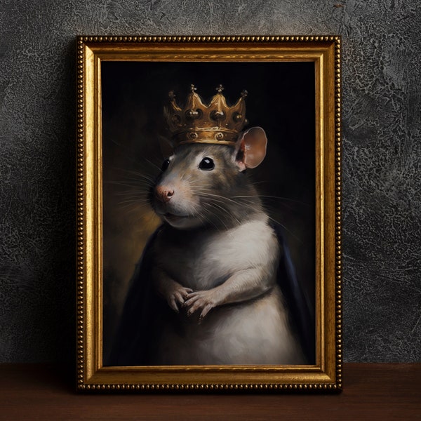 Vintage Rat King Poster, Art Poster Print, Home Decor, Animal Lover Gift, Classic Art