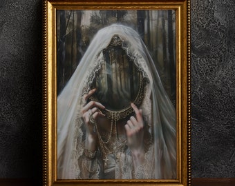 Mirrored Forest Art Print: Victorian Gothic Home Decor