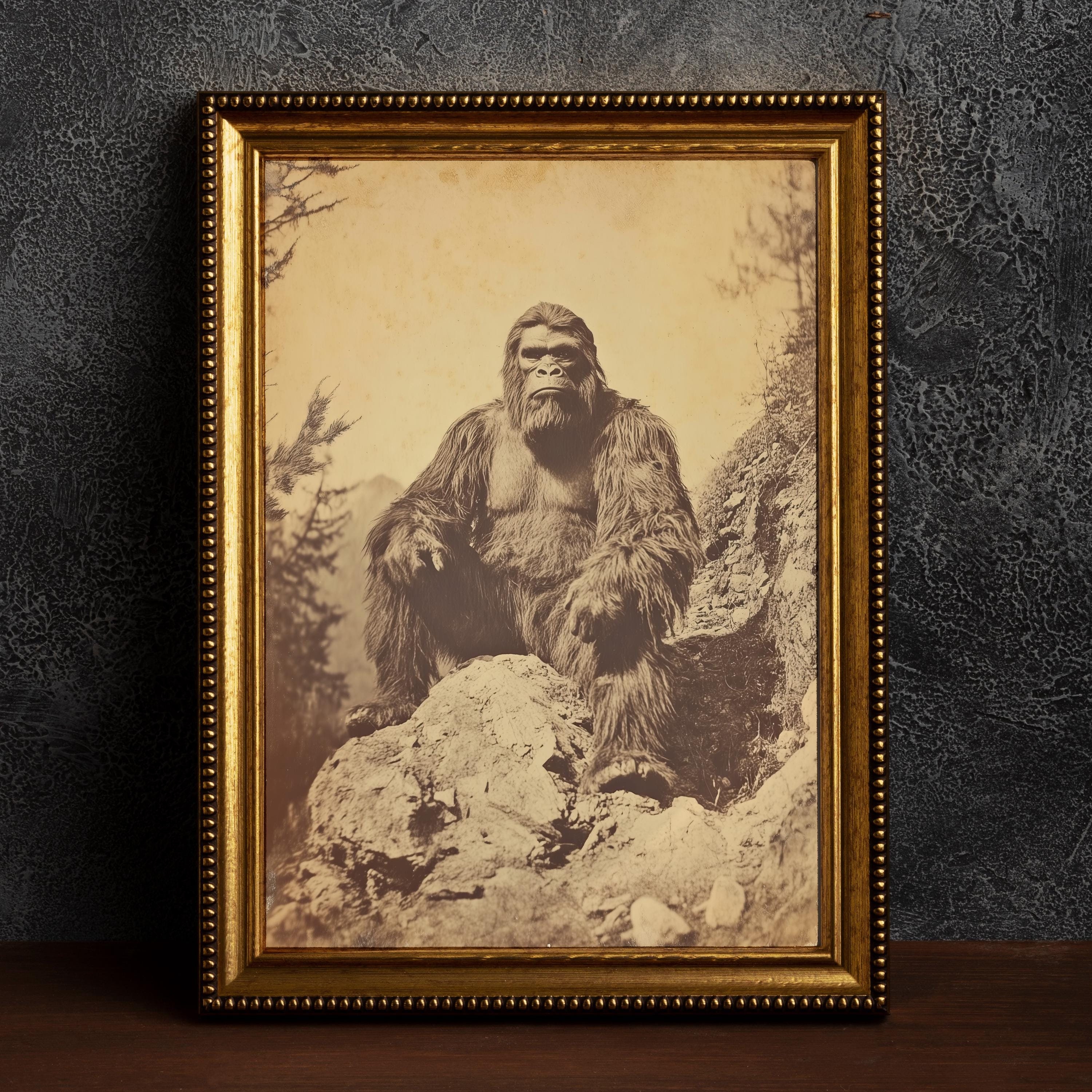 絵画 BIGFOOT Bigfoot Photography Print: Vintage Sasquatch Art Poster - Etsy