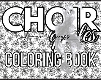 Libro para colorear con citas del coro en el aula
