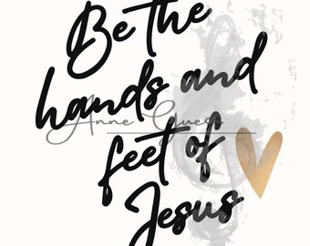Sean las manos y los pies de Jesús - descarga digital PNG / SVG transparente