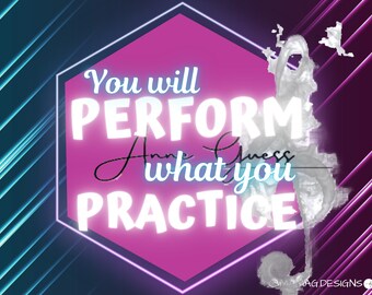 Carteles inspiradores: Realizarás lo que practiques (24 x 18) - descarga digital