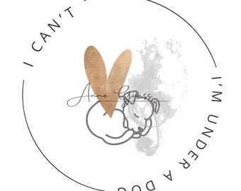 No puedo. Estoy debajo de un perro // No puedo. Estoy debajo de un gato - descarga digital PNG/SVG transparente