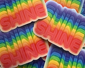 Pegatina Rainbow SHINE