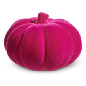 6.5&quot; Pink Flocked Pumpkins | Soft, Sweet, stylish Fall decorations!