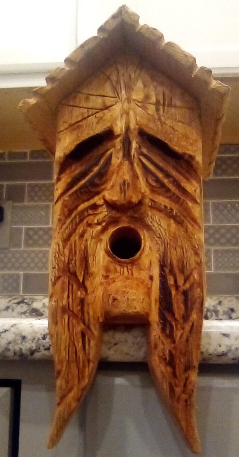 Wood Spirit Birdhouse - Etsy
