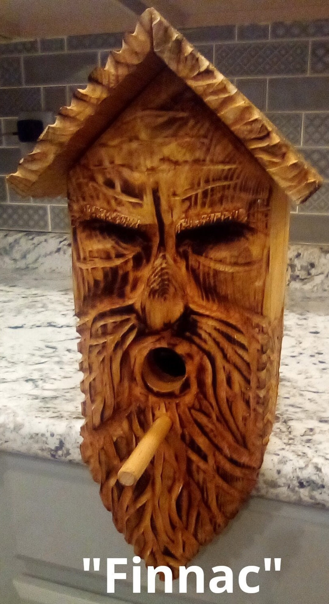 Wood Spirit Birdhouse Etsy