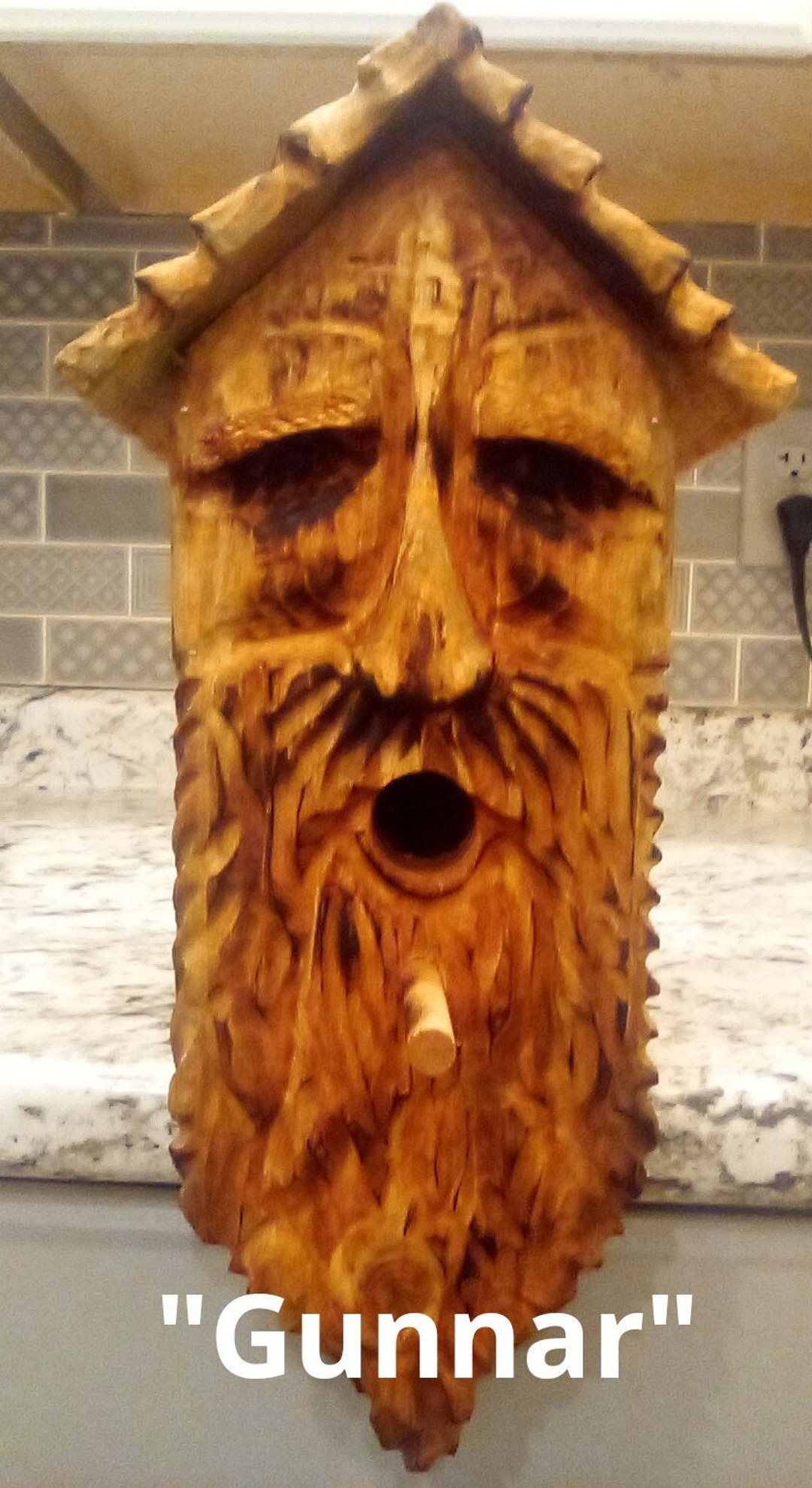 Wood Spirit Birdhouse Etsy