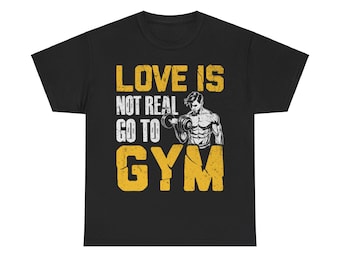T-shirt unisex in cotone pesante, Gildan 5000, palestra, fitness, sport