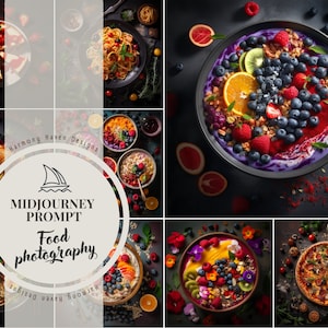 Commercial Food Photography Midjourney Prompt, Midjourney Tech, best Midjourney Prompt, AI Prompt, Midjourney Prompts, Food and Drinks
