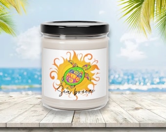 Sea Breeze Scented Soy Candle, 9oz