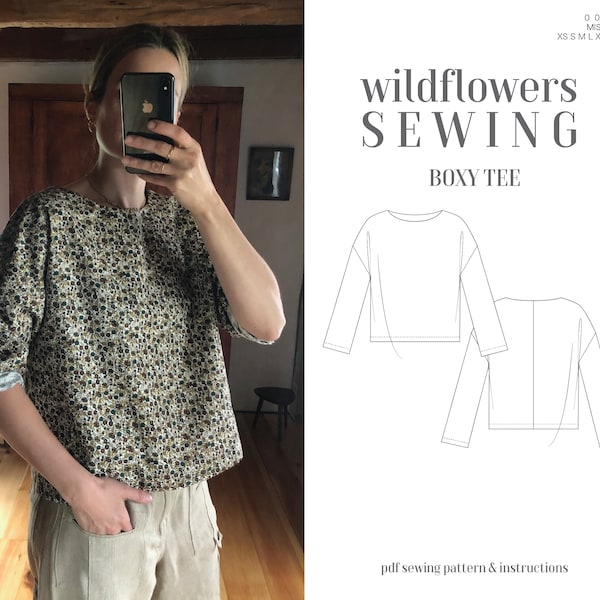 Boxy Top Pattern Etsy