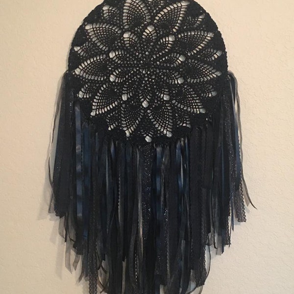 Handmade Giant Dreamcatcher, Boho Chic Decor, Handmade Room Decor, Gothic Dreamcatcher