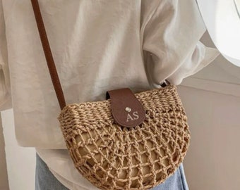 Sac fourre-tout personnalisé, sac à main pour femme, sac de plage, sac à main personnalisé, sac en paille, cadeaux pour elle, sac à bandoulière, sac à main personnalisé