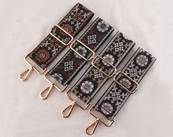 5cm Embroidered Shoulder Strap, Crossbody Strap, Purse Straps, Replaceable Adjustable Strap, Stylish Straps, Bag Straps, Retro Woven Strap