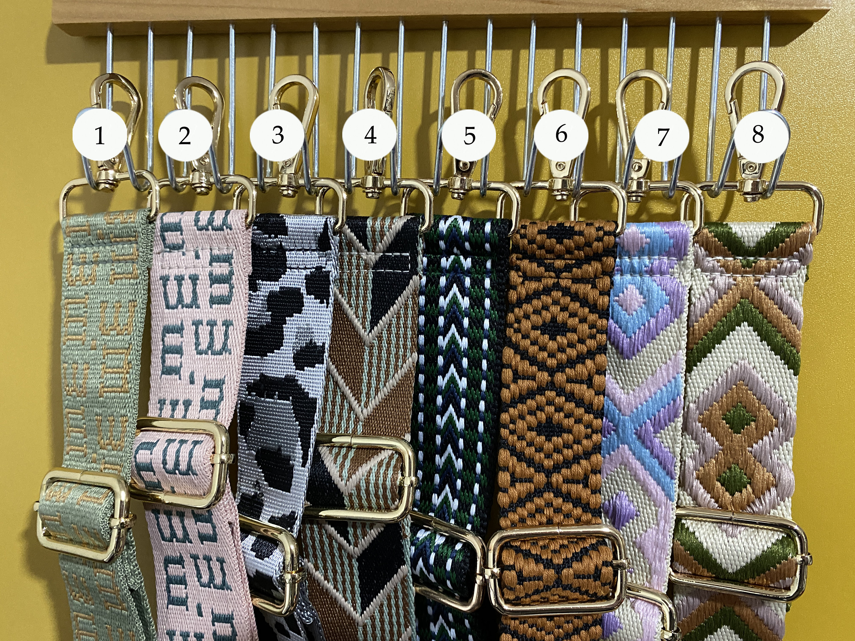 Tracolla per borsa in nylon stile chitarra da 2 di larghezza - Lunghezza regolabile, colore e fermagli personalizzabili - Italia
