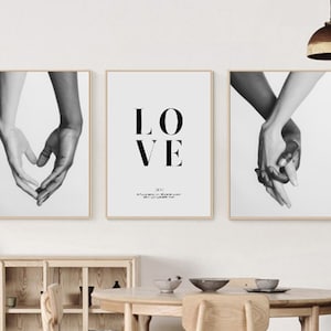 Paar Poster Schwarz Weiß, Hände halten Leinwanddrucke, Liebhaber Zitat Wandkunst Set, Schwarz Weiß Hände Wand Poster, Hände Wohnkultur Kunst