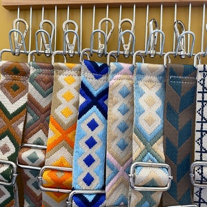 Breiter Jacquard-Schultergurt, Geldbörsengurte, verstellbare Crossbody-Taschengurte, austauschbare Schultergurte, Handtaschenstern, bestickter Gurt