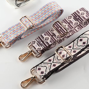 3.8cm Retro Geometric Shoulder Strap, Purse Straps, Adjustable Crossbody Bag Straps, Replaceable Shoulder Straps, Handbag Starp, Accent Gift