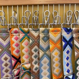 3,8 cm breite Gurte, geometrische Geldbörsengurte, verstellbare Crossbody-Taschengurte, austauschbare Schultergurte, Handtaschenstern, bestickter Gurt