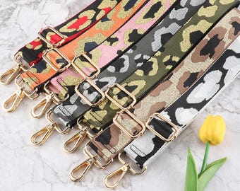 3.8cm Gold Floral Shoulder Strap, Crossbody Straps, Purse Straps, Replaceable Adjustable Strap, Stylish Straps, Bag Straps, Woven Straps