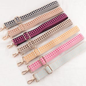 3.8cm Retro Colorful Strap, Purse Straps, Adjustable Crossbody Bag Straps, Replaceable Shoulder Straps, Handbag Starp, Polka Dot Straps