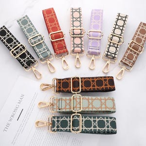 3,8 cm gestickter Schultergurt, Crossbody-Riemen, Geldbörsengurten, austauschbarer verstellbarer Gurt, stilvolle Gurte, Taschengurte, gewebte Gurte