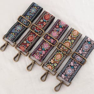 5cm Retro Shoulder Strap, Embroidered Purse Straps, Adjustable Crossbody Bag Straps, Replaceable Straps, Handbag Starp, Premium Gifts