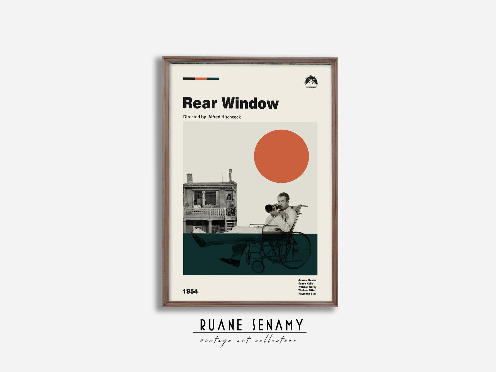 Rear Window Film Poster | Rero-modern Wall Art Print | Movie Midcentury ...