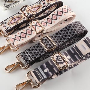 3,8 cm Vintage Jacquard Gurt, Geldbörse Gurte, verstellbare Crossbody Taschengurte, austauschbare Schultergurte, Handtasche Starp, Premium-Geschenke