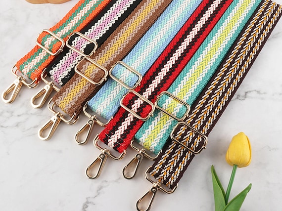 3.8cm Colorful Woven Strap, Purse Straps, Adjustable Crossbody Bag Straps, Replaceable Shoulder Straps, Handbag Starp, Cameral Strap