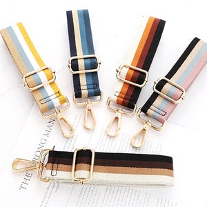 3,8 cm breiter Schultergurt, Geldbörsengurte, verstellbare Crossbody-Taschengurte, austauschbare Schultergurte, Handtaschenstarp, bunter Streifengurt