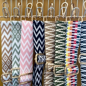 Breiter Jacquard-Schultergurt, verstellbare Crossbody-Taschengurte, austauschbare Schultergurte, Handtaschenstern, Taschengurt